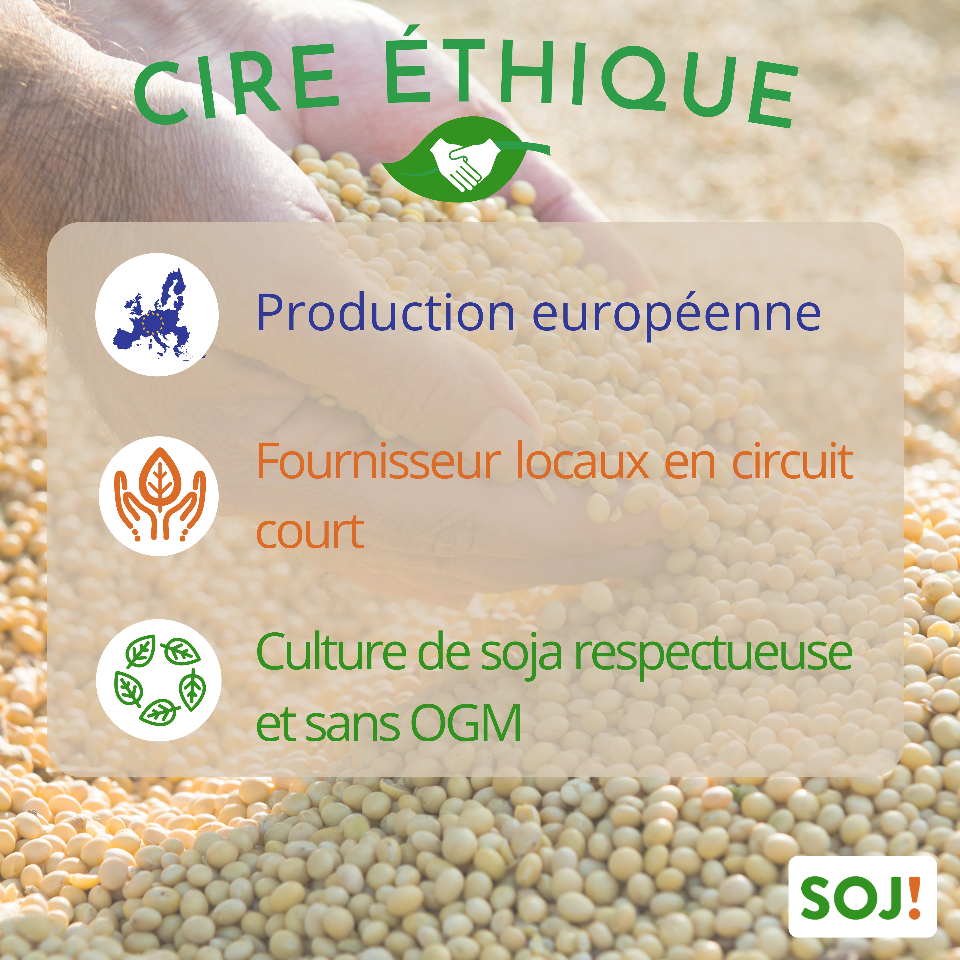 Cire de soja pour bougies coul&eacute;es &ndash; 100% Naturelle et sans OGM &mdash; vue 3