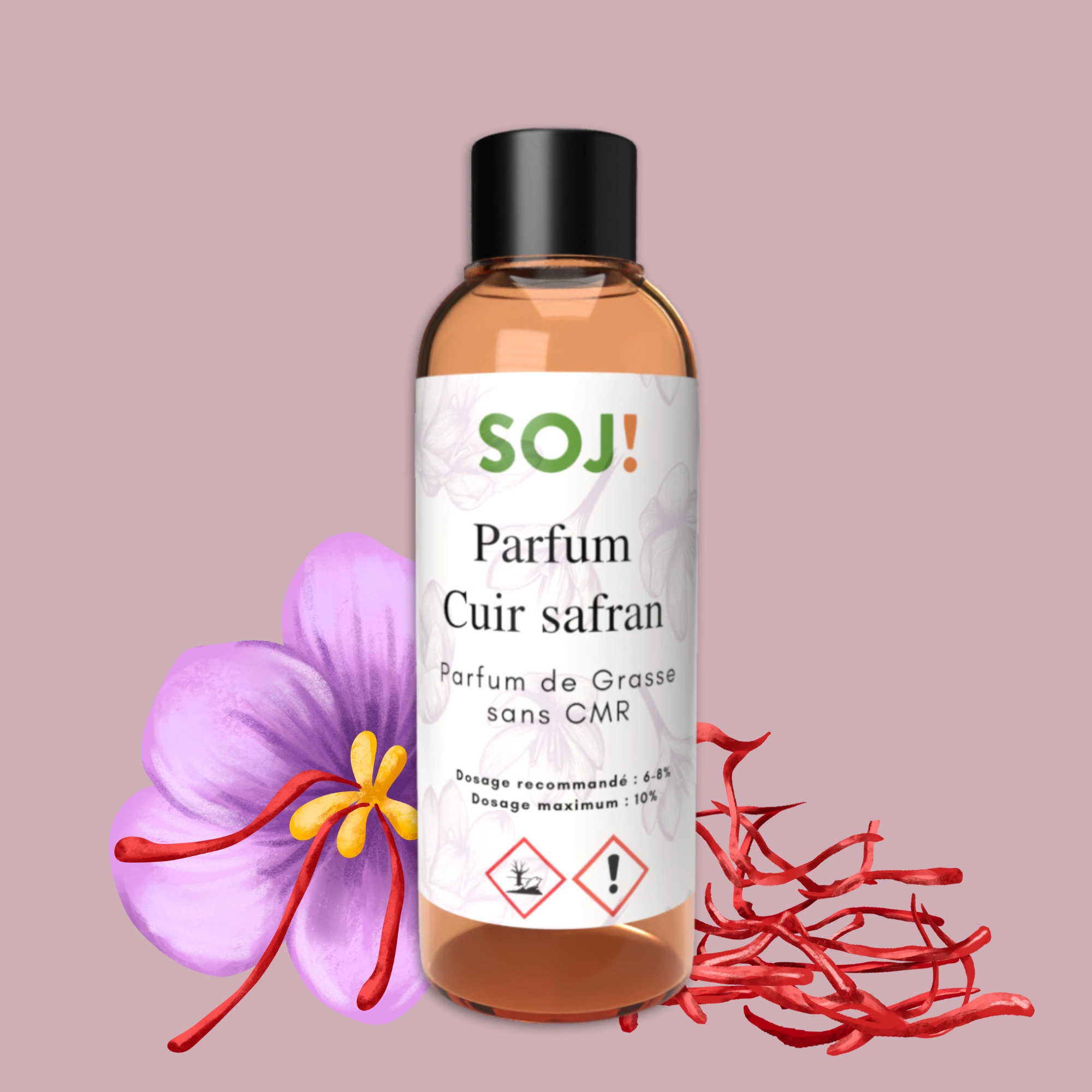Parfum pour bougies – Cuir safran
