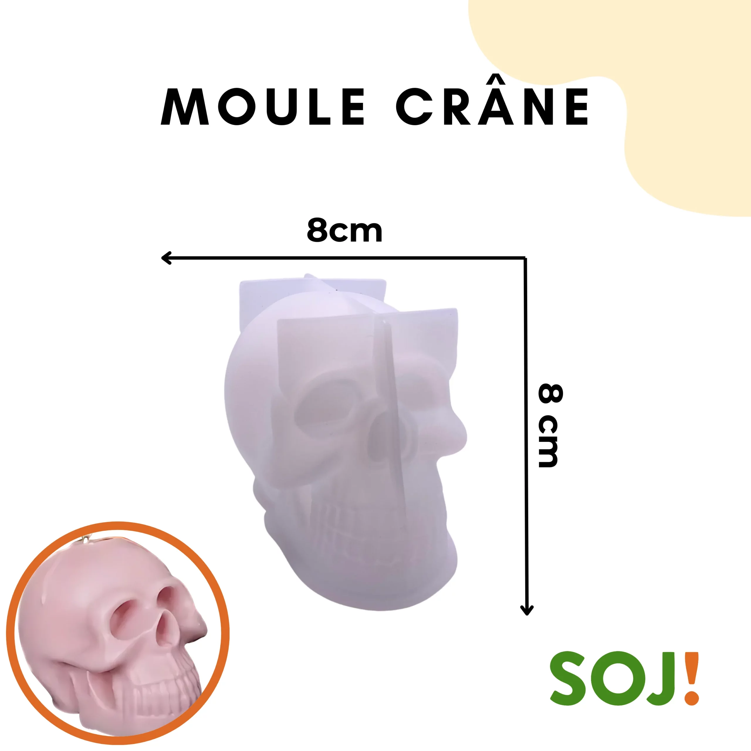Moule bougie crâne