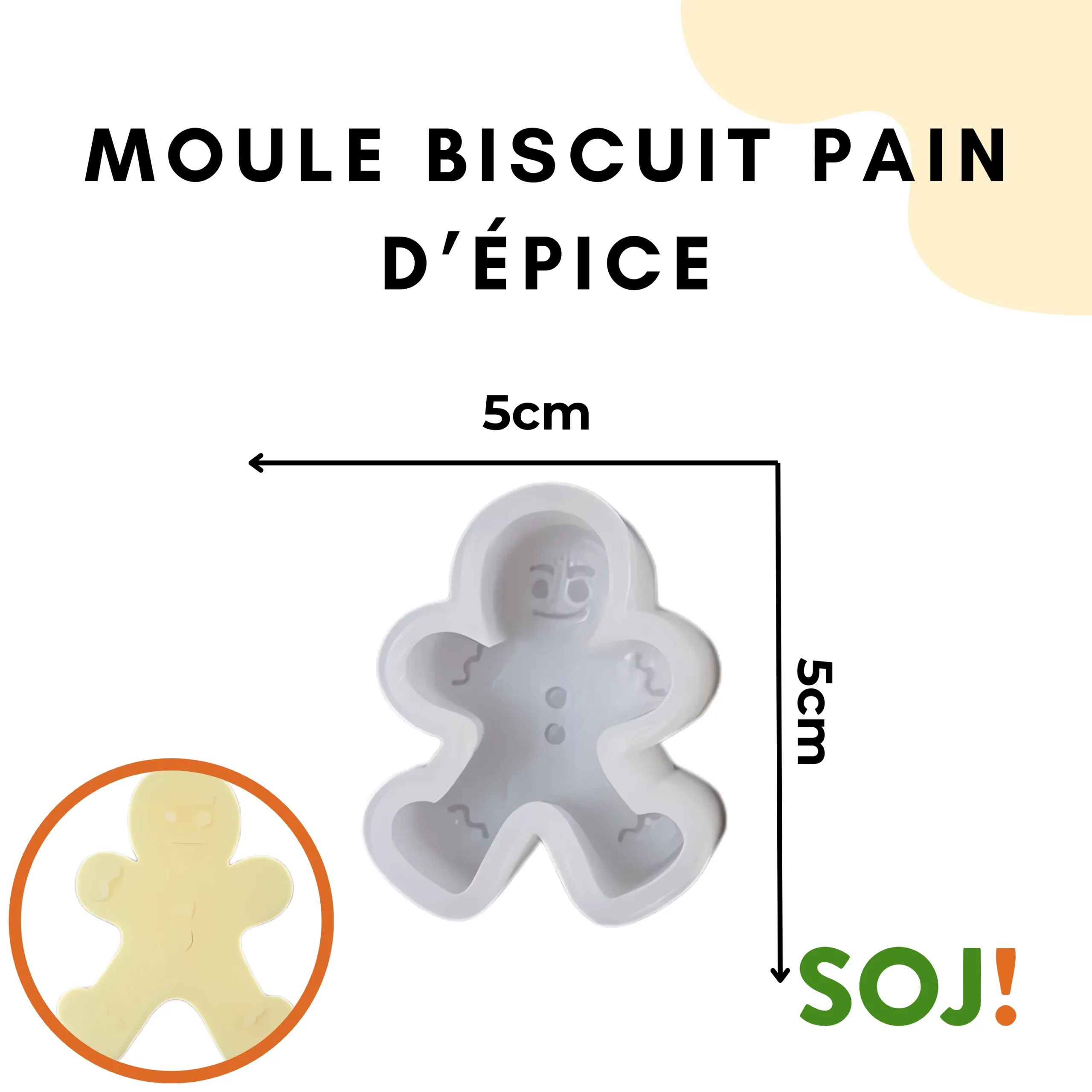 Moule bougie bonhomme pain d'épice