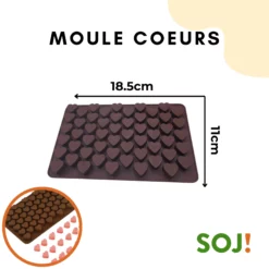 Moule bougie - 55 coeurs
