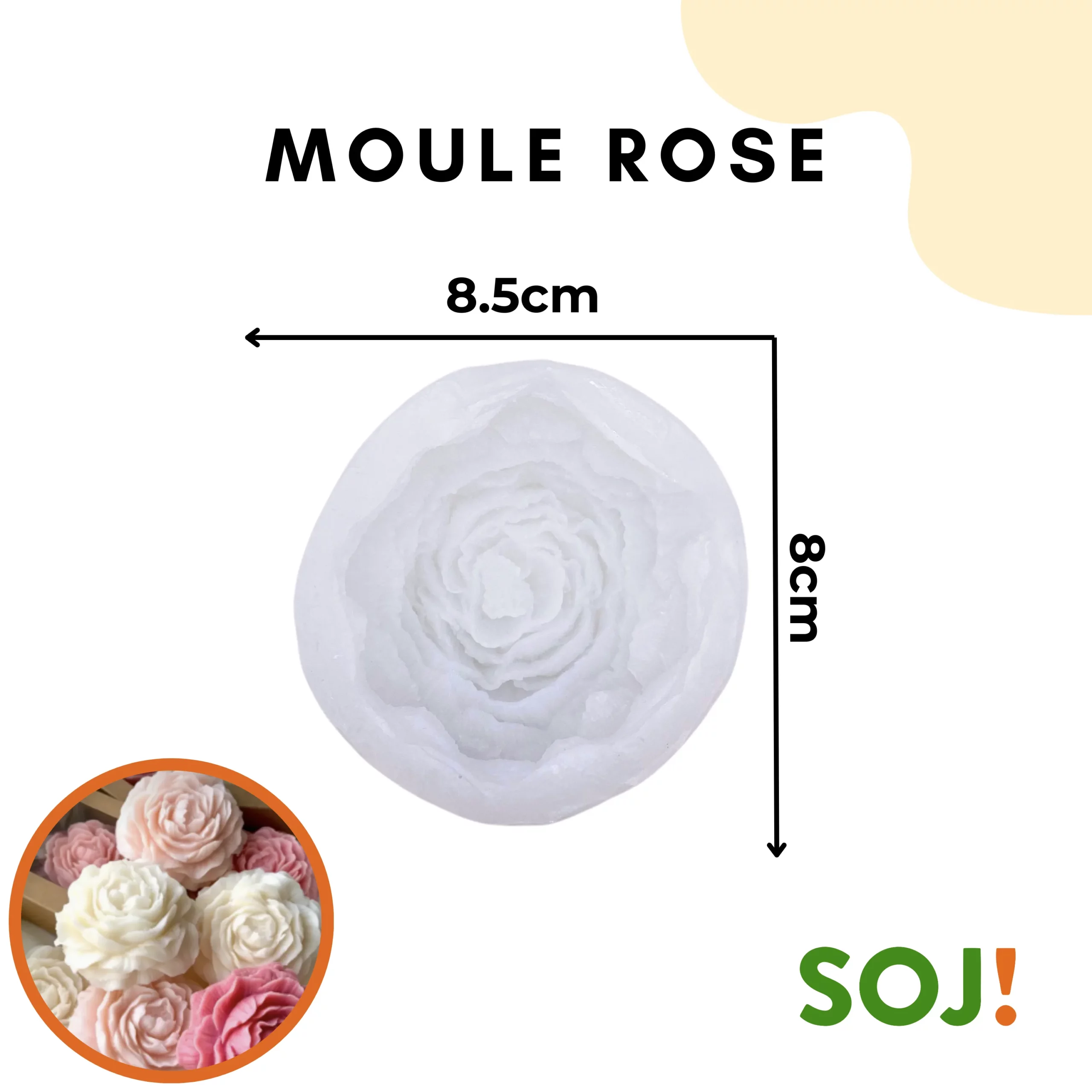 Moule bougie rose