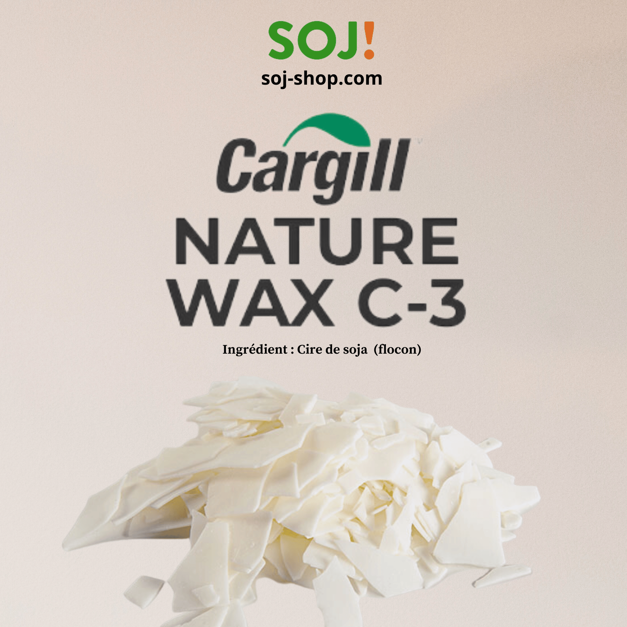 Cire de soja C-3 pour bougies coul&eacute;es &ndash; en pastilles &mdash; vue 2