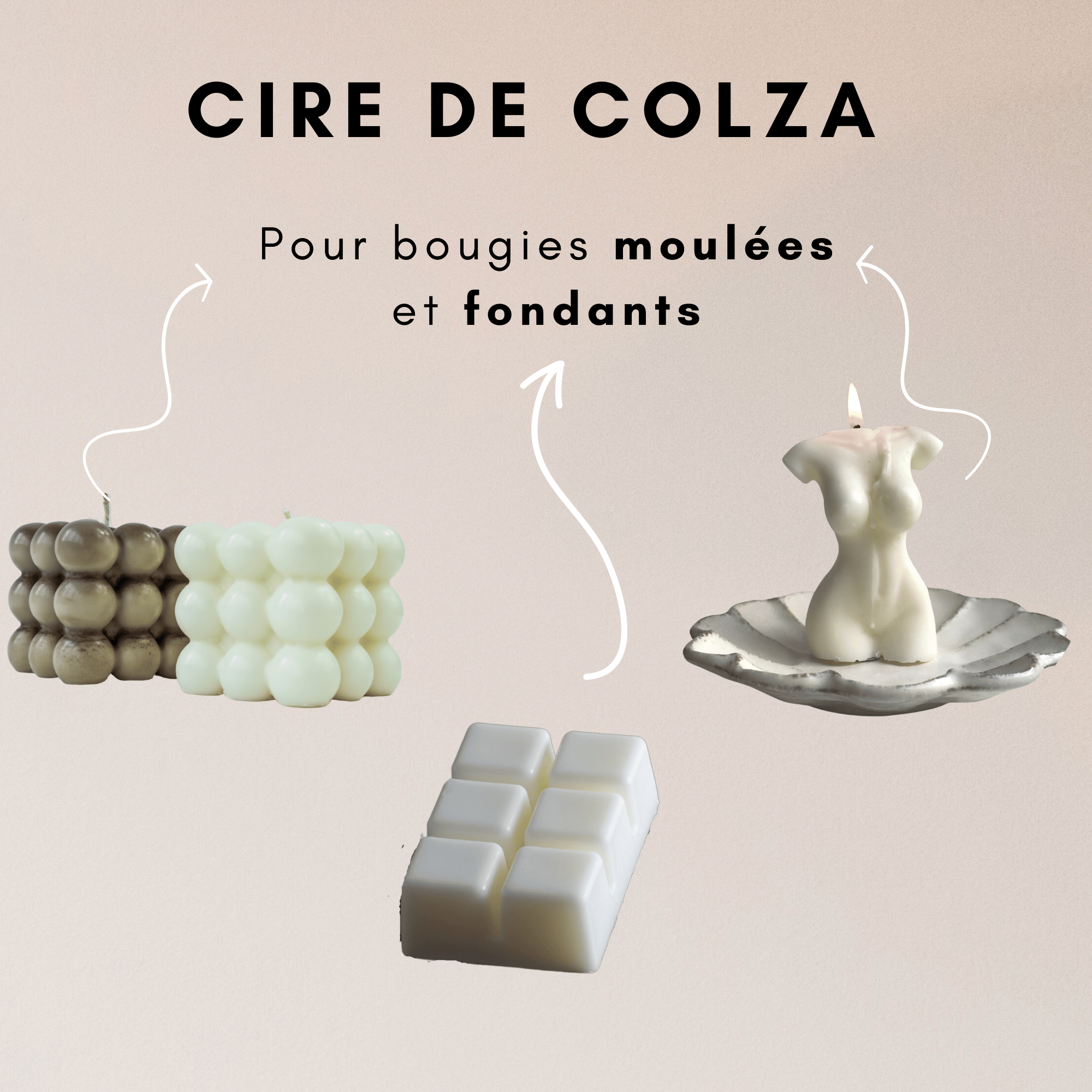 Cire de Colza pour bougies moul&eacute;es et fondants &mdash; vue 2