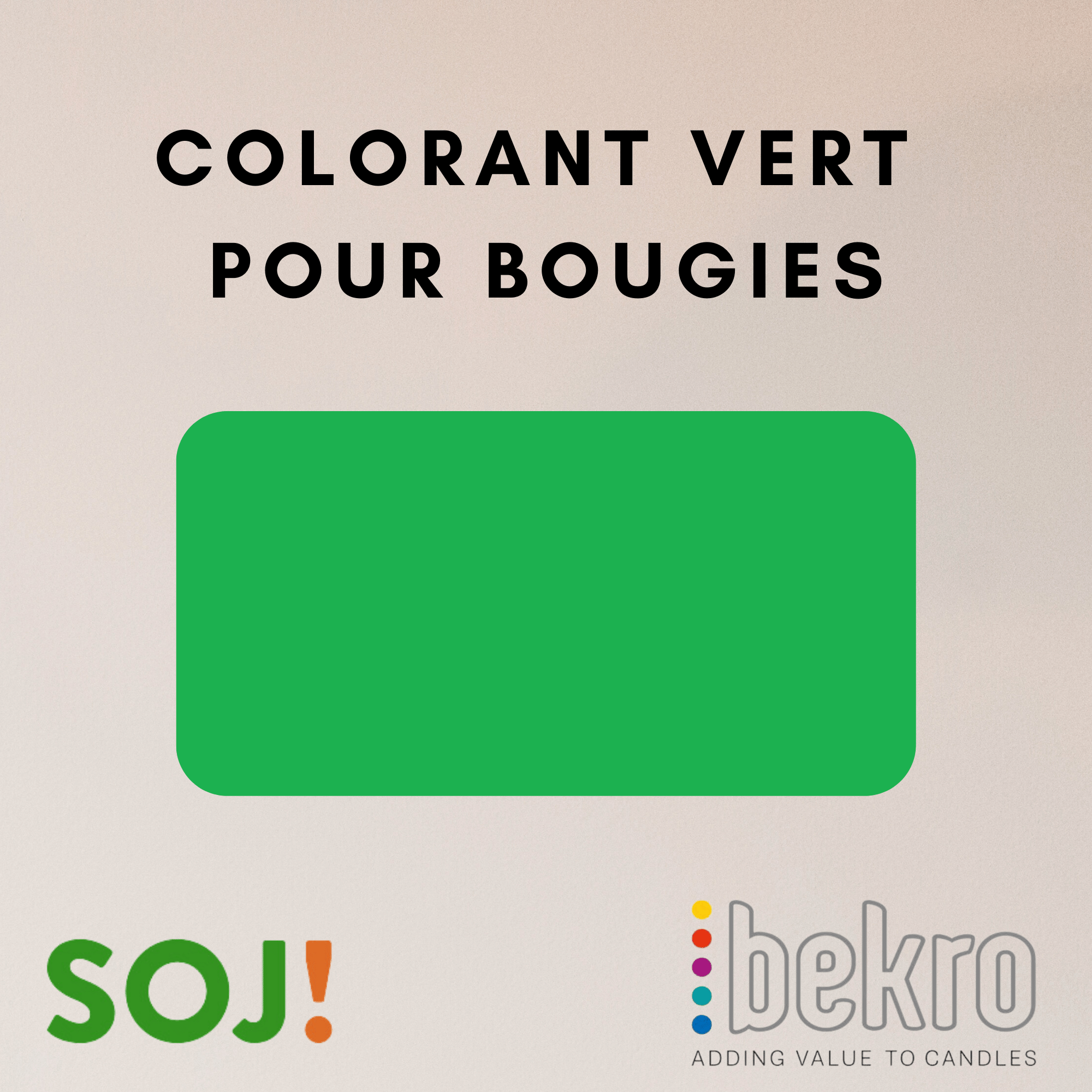 Colorant vert pour bougies &ndash; BEKRO &mdash; vue 2