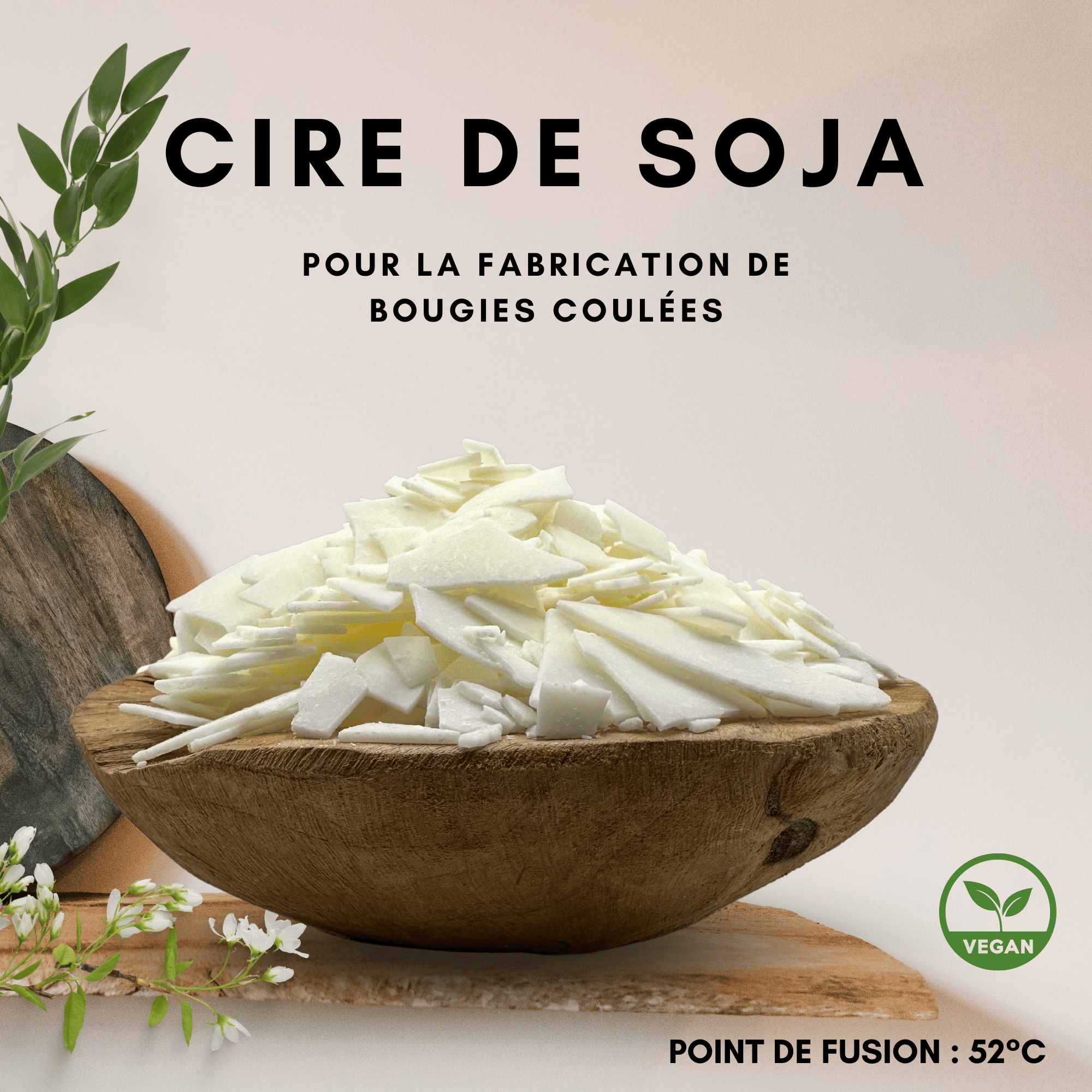 Cire de soja C-3 pour bougies coul&eacute;es &ndash; en pastilles &mdash; vue 4