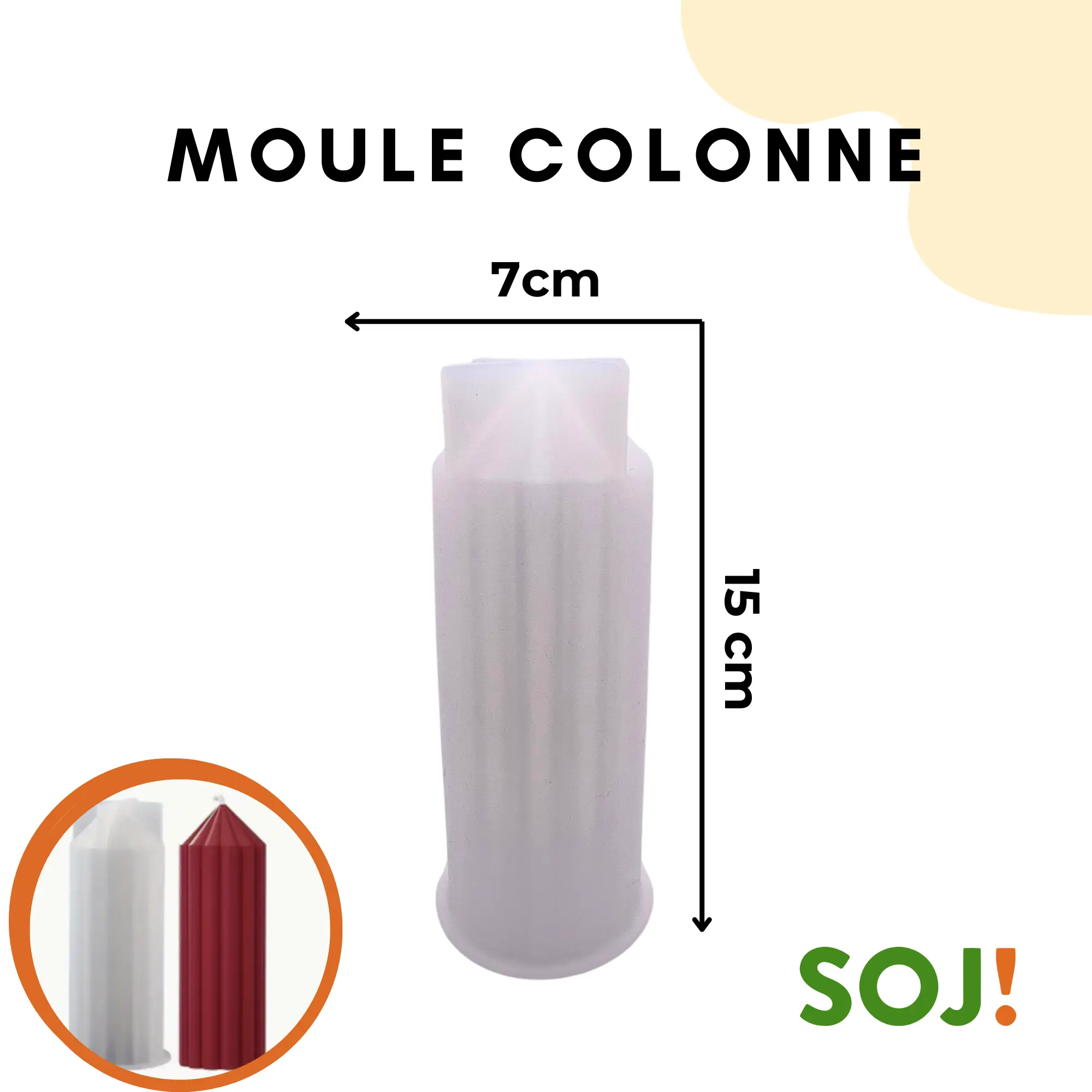 Moule bougie colonne &mdash; vue 4