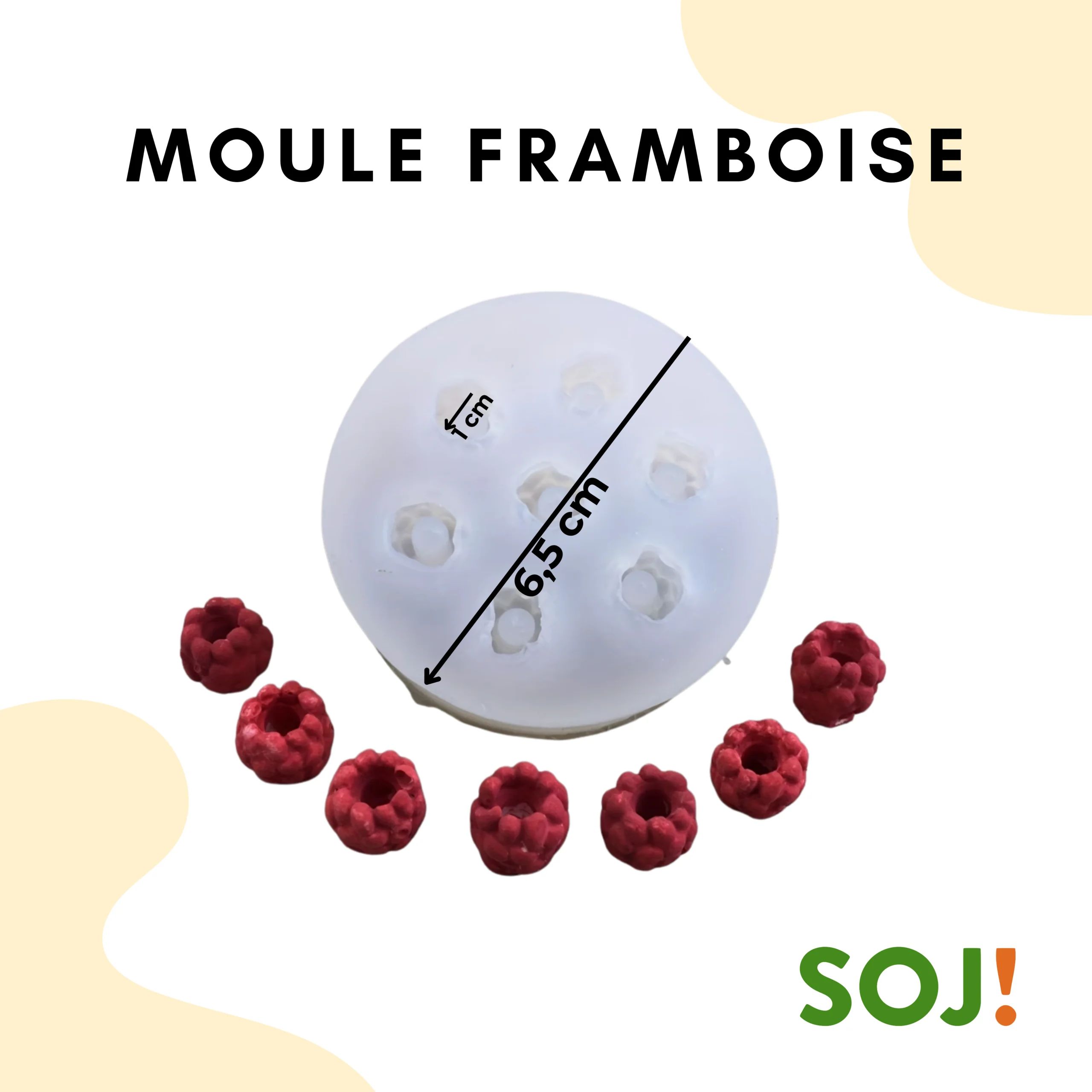 Moule bougie framboises