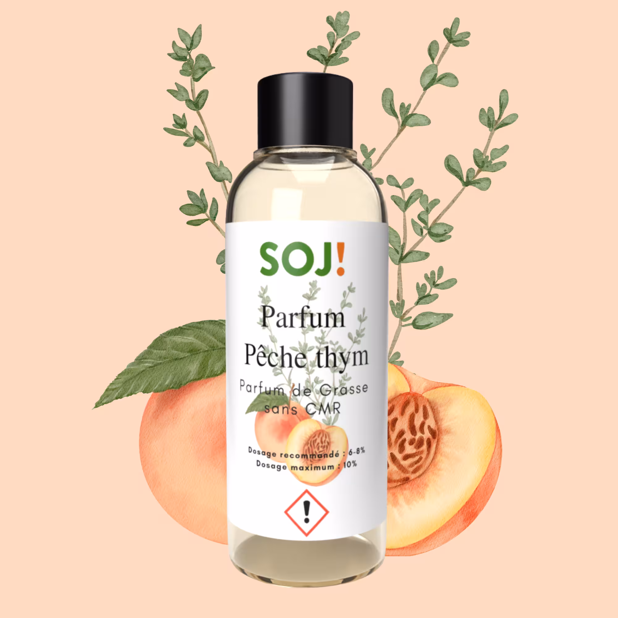 Parfum pour bougies – Pêche Thym