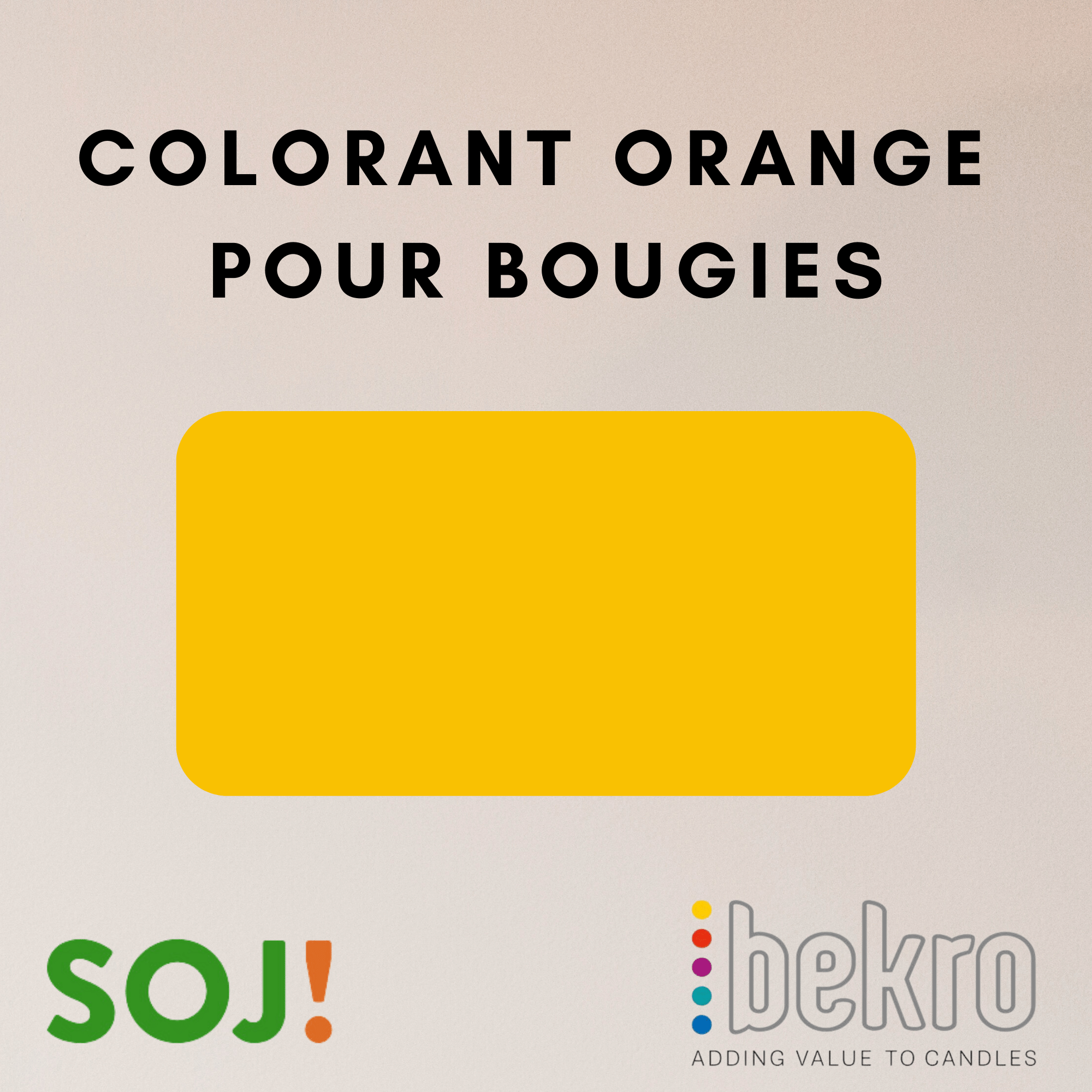 Colorant Bekro Orange Fluo 457 en grains pour bougies