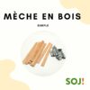 Mèche en bois pour bougies - simple épaisseur