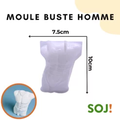 Moule bougie en forme de torse d'homme