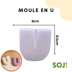 Moule bougie en forme de U