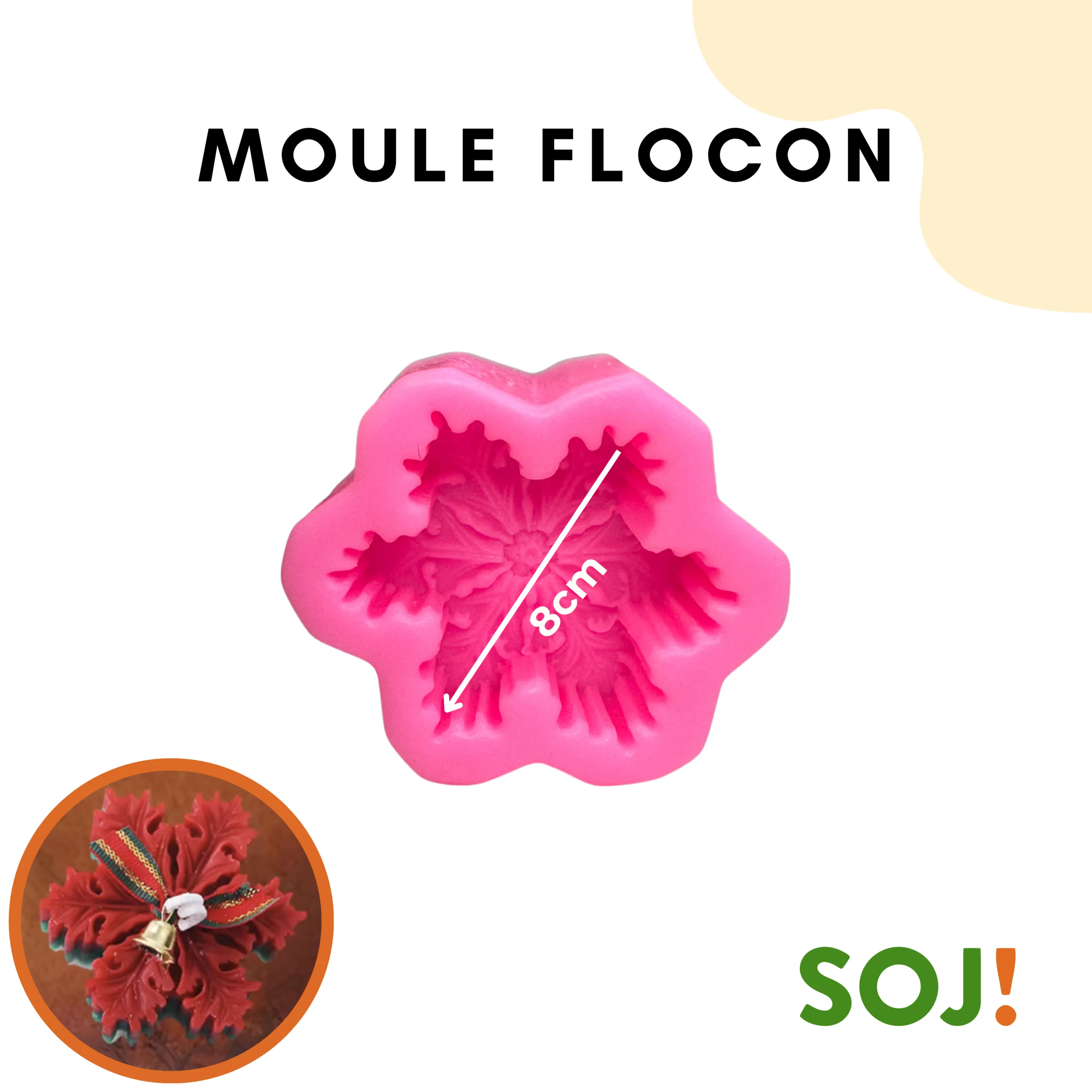 Moule bougie Flocon de neige